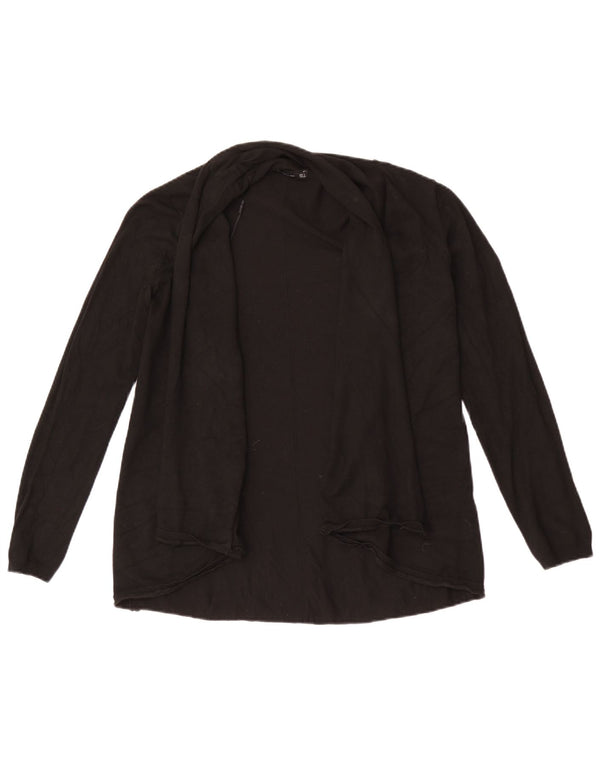 Zara Womens Open Cardigan Sweater UK 14 Large Black