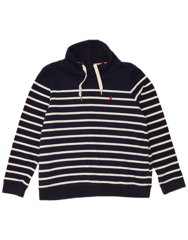 JOULES Sweat-shirt surdimensionné pour femme UK 10 Petit bleu marine rayé