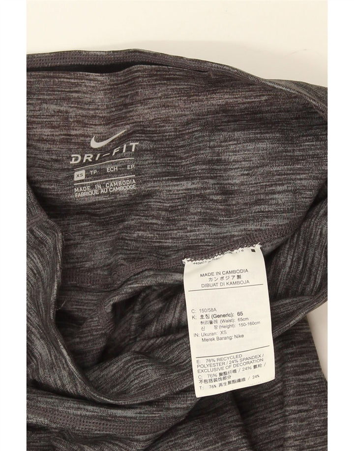 Nike Legging Dri Fit pour femme UK 4 XS Gris chiné Polyester