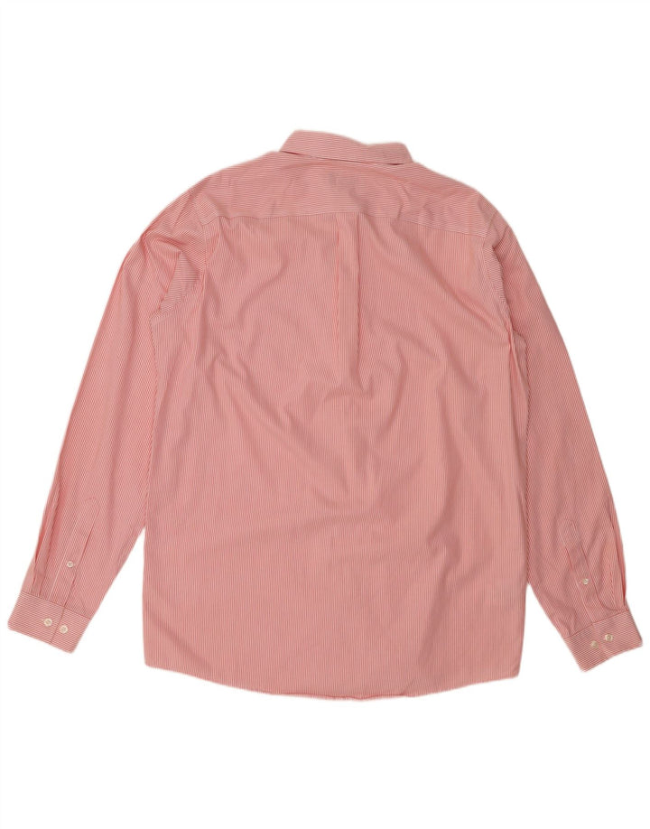 Eddie Bauer Chemise haute coupe décontractée pour homme en coton à fines rayures rouges