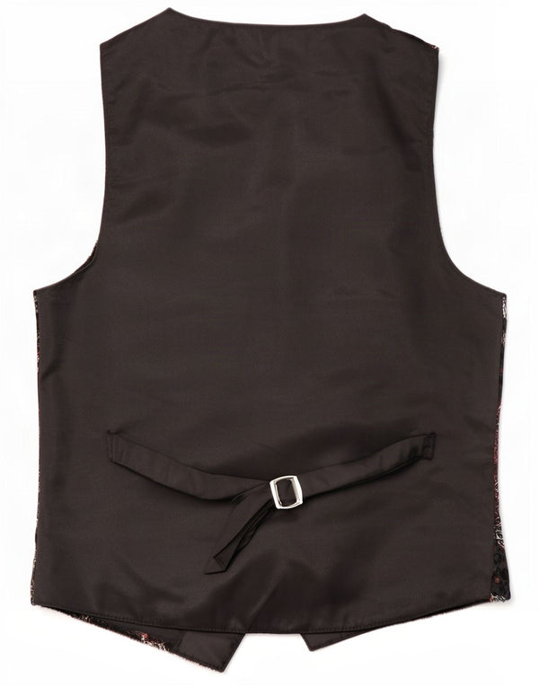 vintage Womens Western Gilet UK 12 Moyen Noir Géométrique