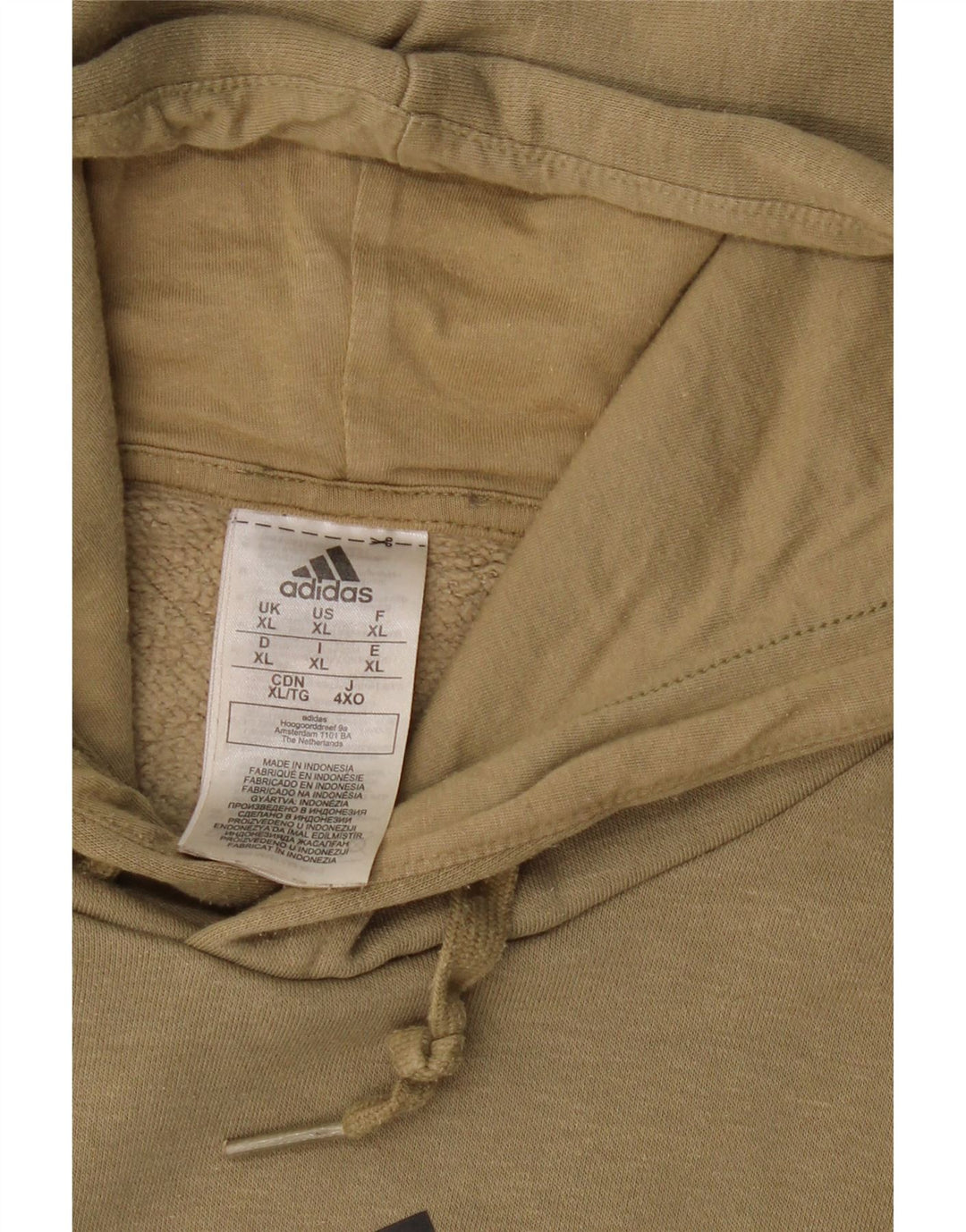 ADIDAS Pull à capuche graphique pour homme XL en coton color block gris