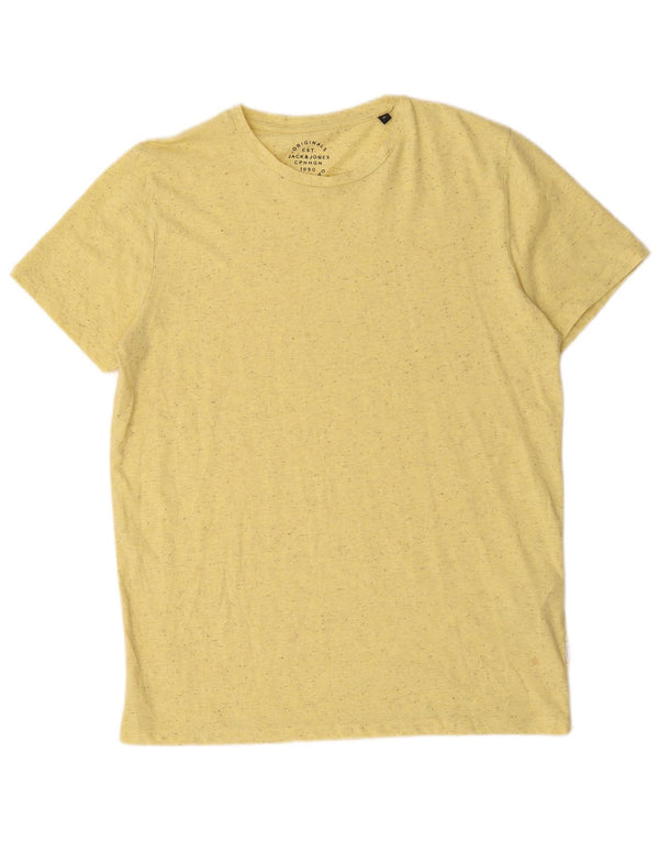 Jack & Jones T-Shirt Homme Top XL Jaune Moucheté Coton