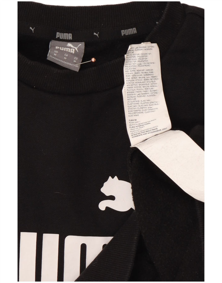 PUMA Sweat-shirt graphique pour femme UK 44 en coton noir moyen