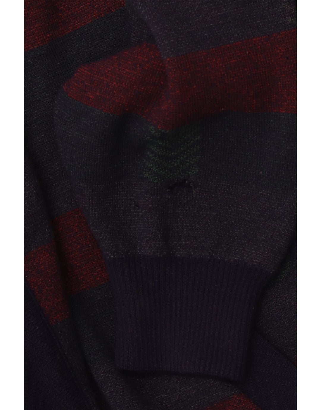 PIERRE SANGAN Homme Cardigan Pull XL Bleu Marine Rayé Laine