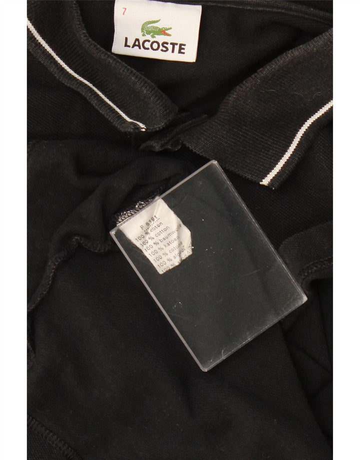 LACOSTE Polo graphique homme taille 7 2XL coton noir