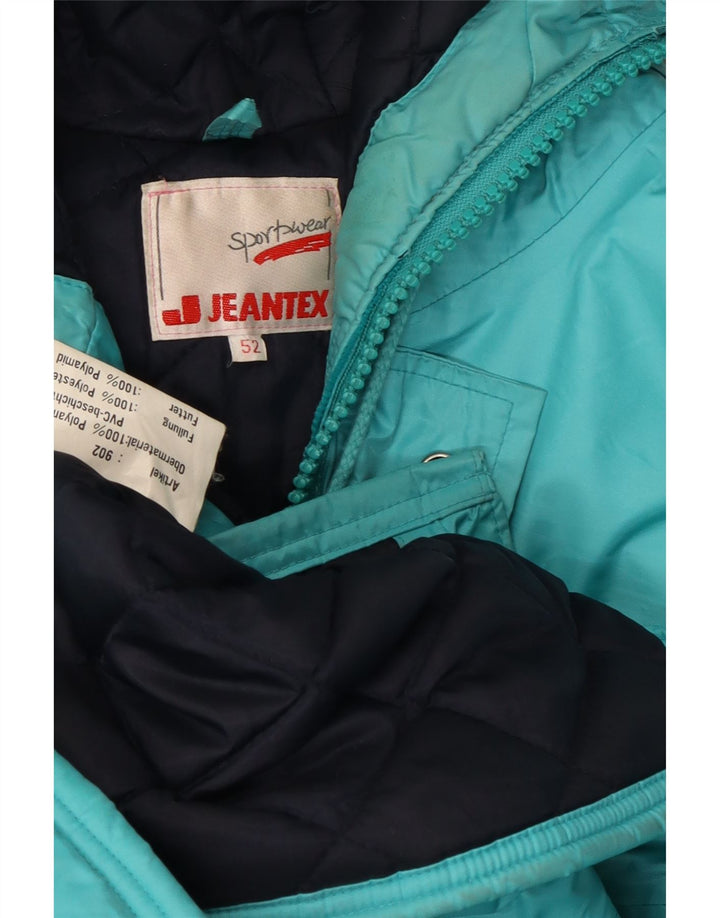 J Jeantex Parka à capuche pour homme IT 52 XL Bleu Polyamide