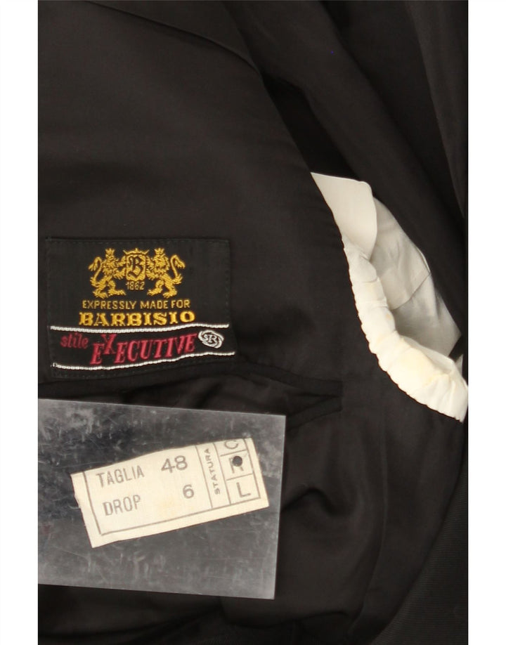 BARBISIO Mens Longline 1 Button Blazer Jacket IT 48 Medium Black Classic