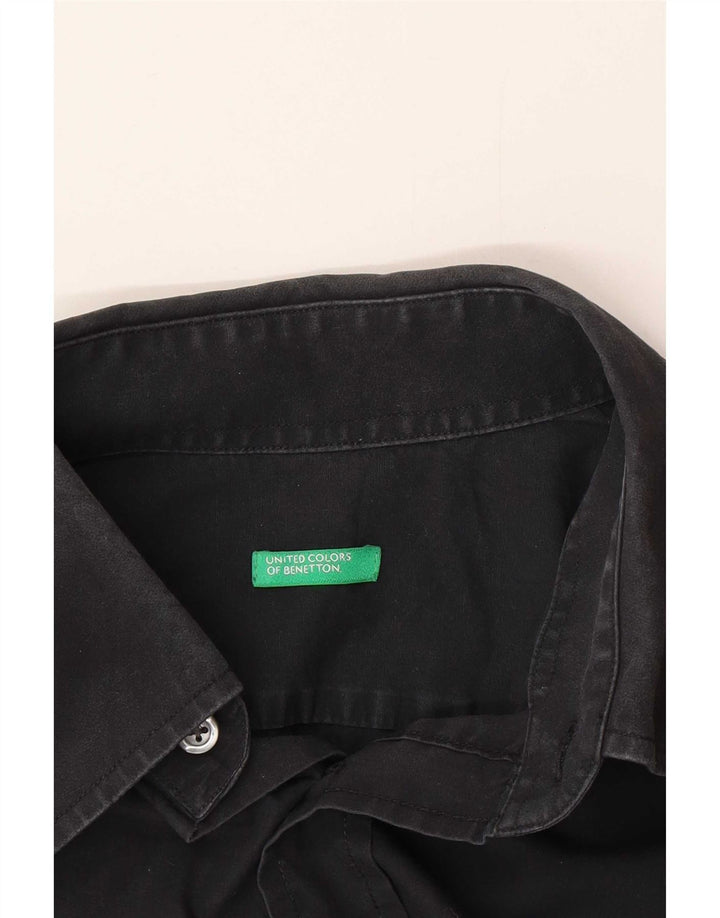 Benetton Chemise Homme Noir Moyen