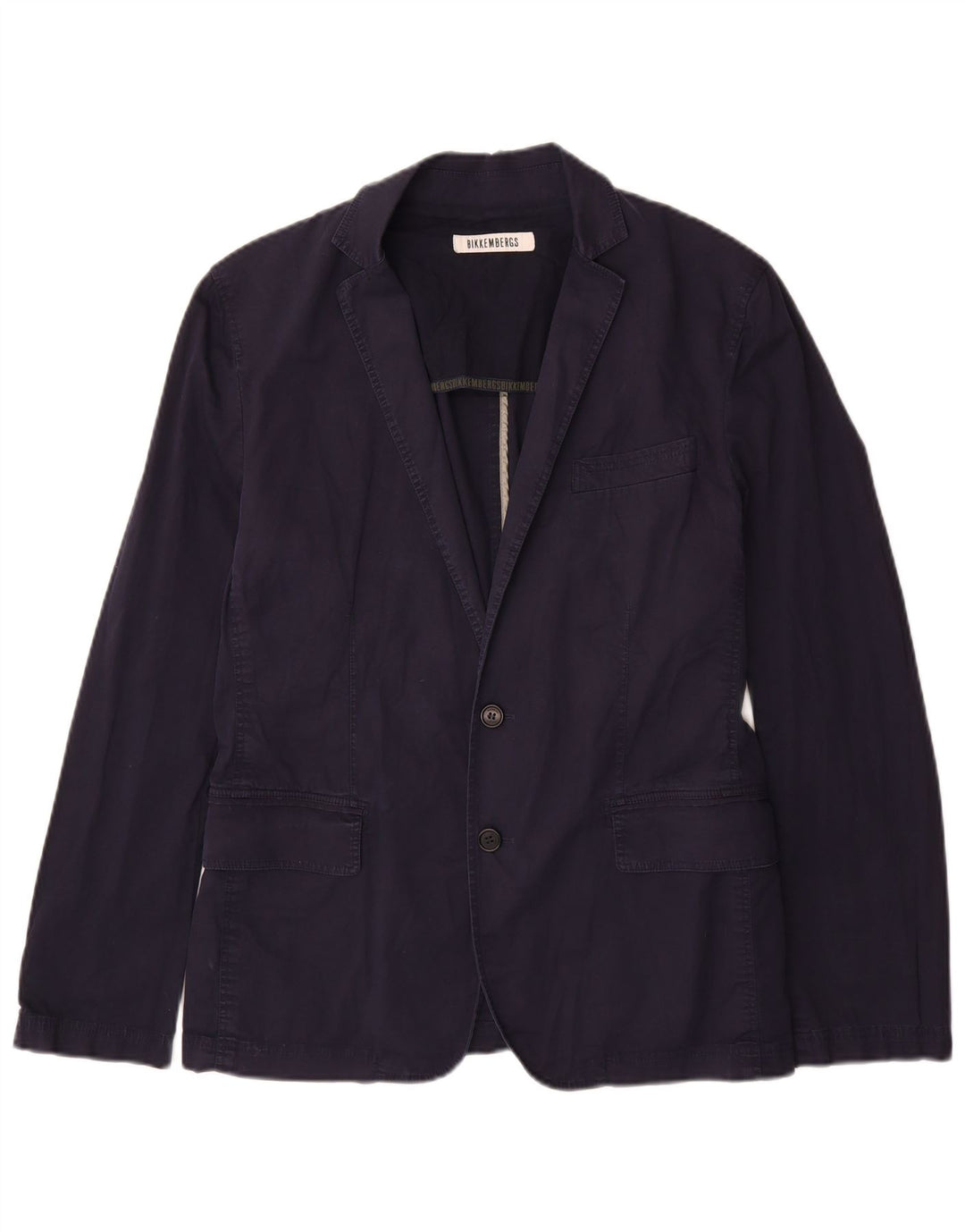 BIKKEMBERGS Veste blazer à 2 boutons pour homme UK 38 Bleu marine moyen