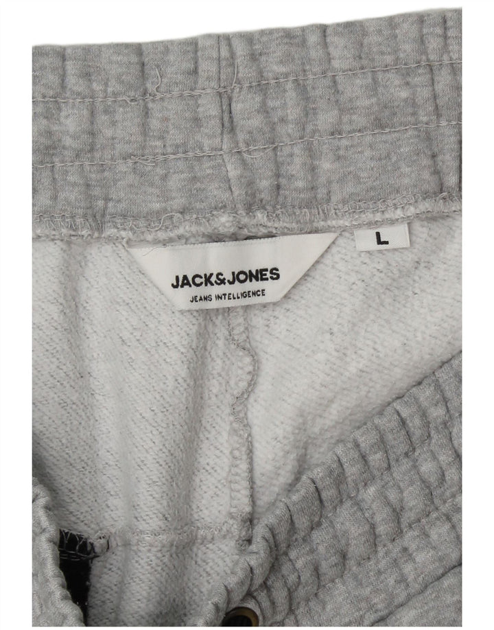 JACK & JONES Pantalon de Survêtement Joggers Homme Large Gris Colorblock