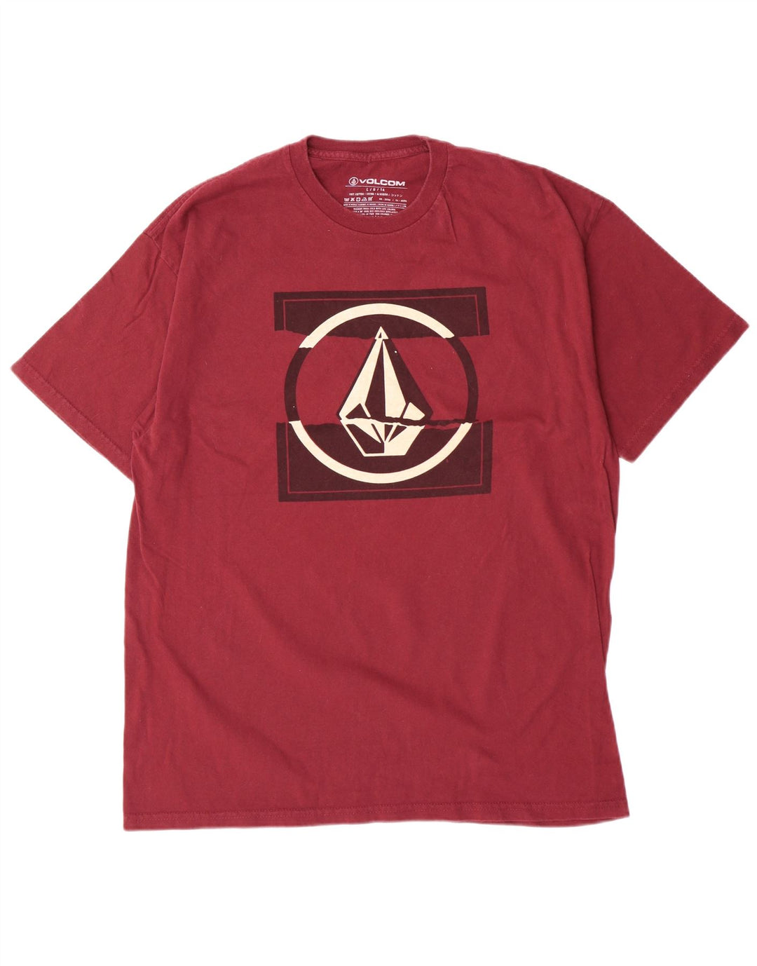 Volcom Garçons 13-14 ans Grand Coton Bordeaux