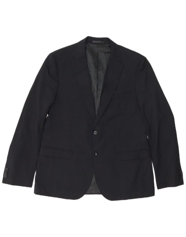 French Connection Veste blazer coupe slim à 2 boutons pour homme UK 44 2XL Bleu marine