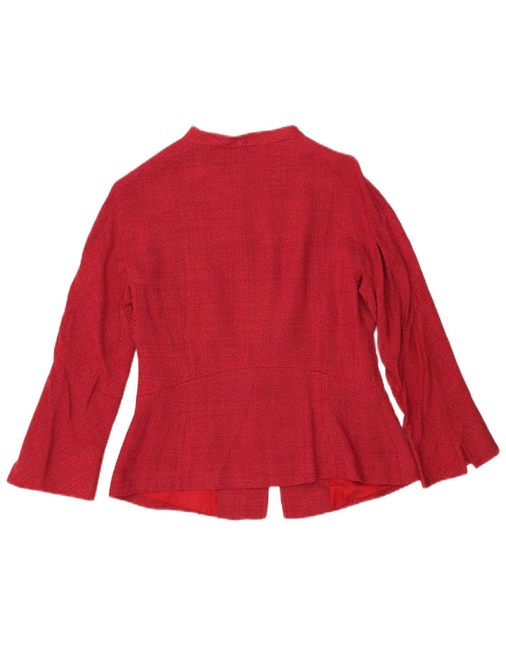 Zara Veste Blazer Femme EU 40 Rayonne Rouge Moyenne