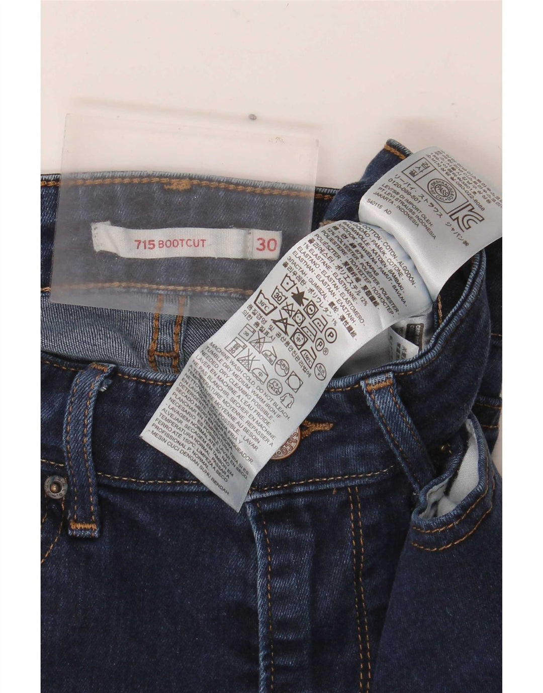 Levi's Jean Bootcut 715 Femme W30 L32 Bleu Marine Coton