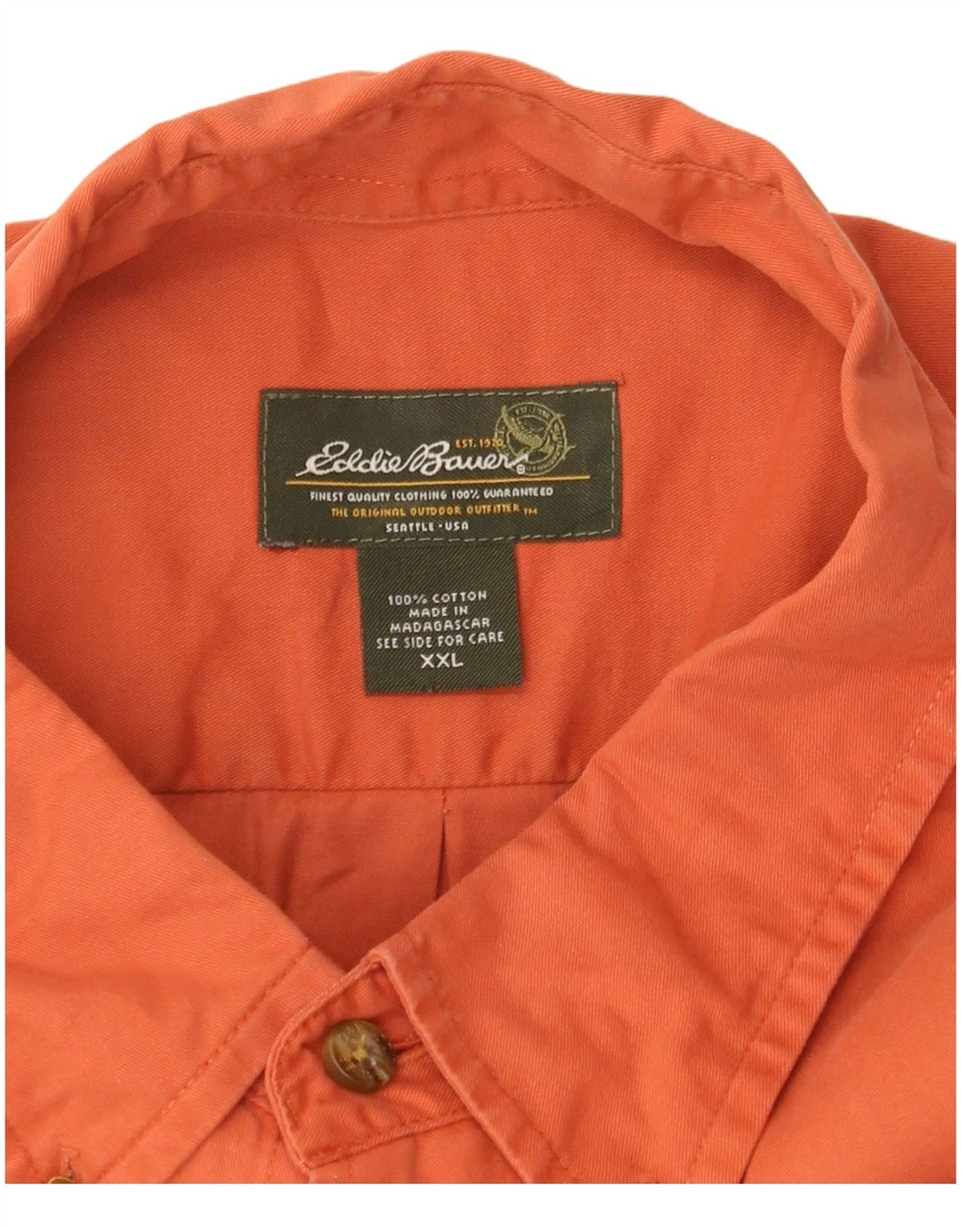 Eddie Bauer Chemise Homme 2XL Coton Orange