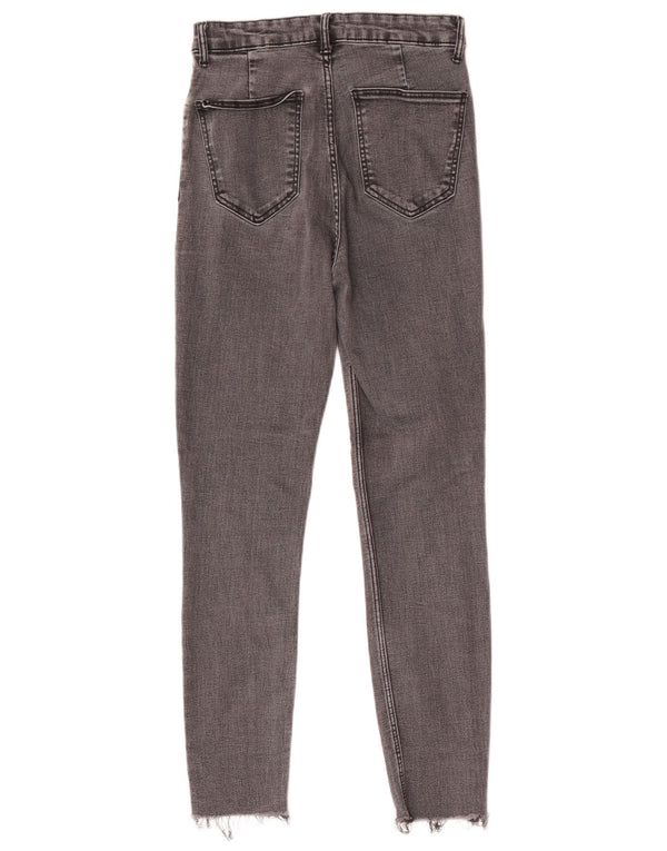 Zara Jean skinny taille haute pour femme EU 38 Small W28 L25 Coton noir
