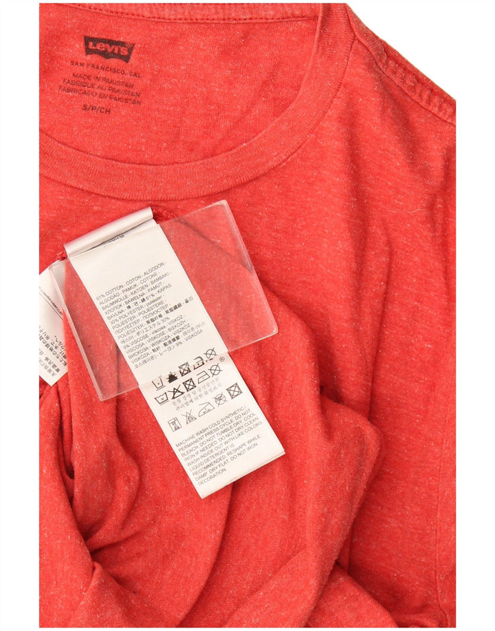 Levi's Tee-Shirt Graphique Homme Small Rouge Moucheté Coton