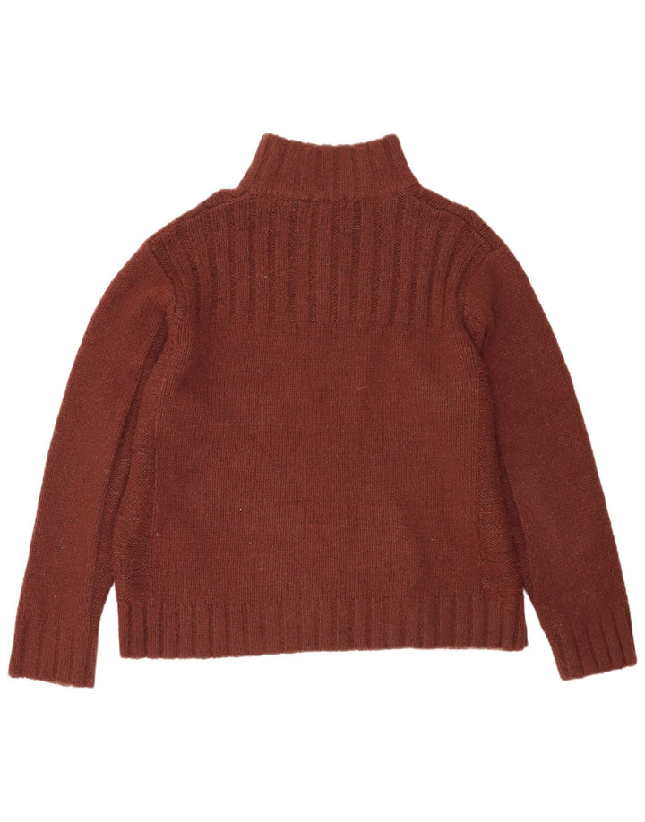 Marks & Spencer Pull col zippé pour homme XL Marron Acrylique