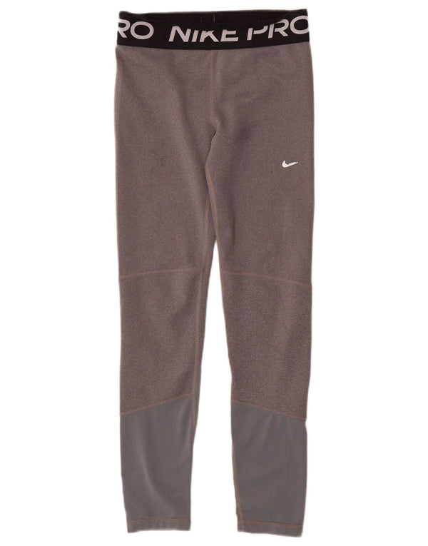 Legging Nike Dri Fit Graphic pour fille 12-13 ans, grand, gris, color block
