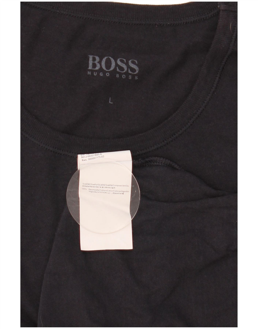 Hugo Boss Homme T-Shirt Top Large Bleu Marine Coton