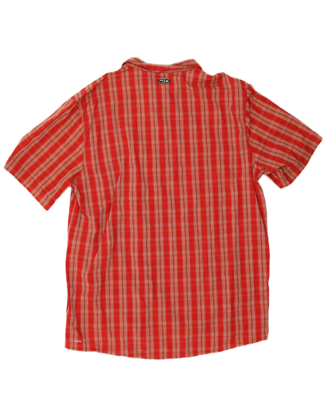 Adidas Chemise à manches courtes Climalite pour homme 2XL Rouge à carreaux en polyamide