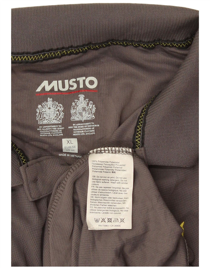 MUSTO Polo Homme XL Gris Polyamide