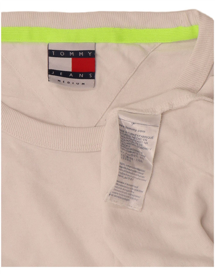 Tommy Hilfiger T-Shirt Graphique Homme Blanc Moyen Coton