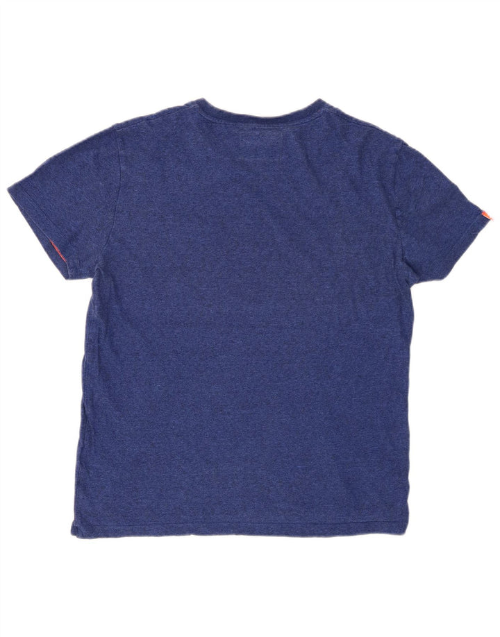 SUPERDRY T-Shirt Homme Bleu Moyen Moucheté Coton
