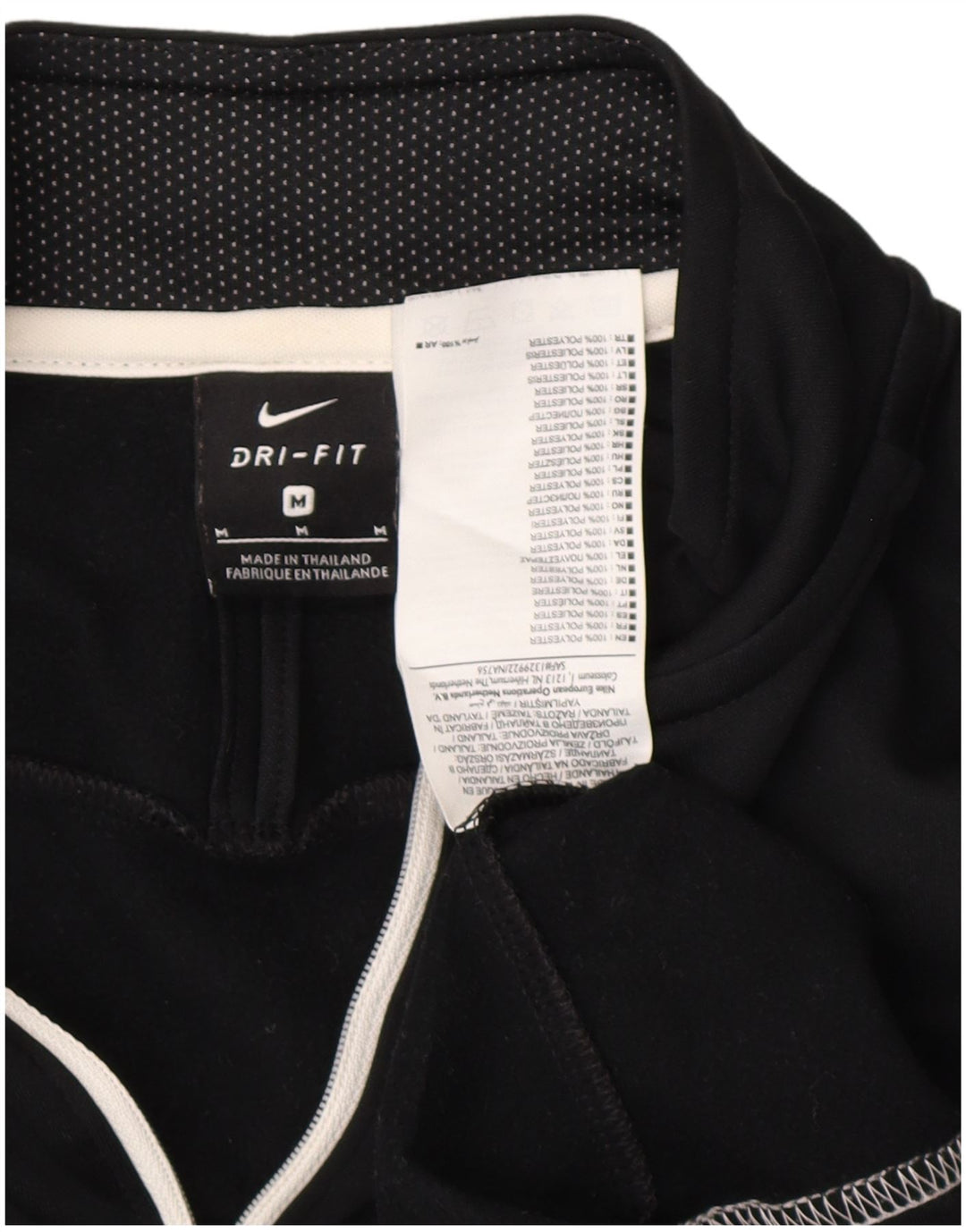 NIKE Haut de survêtement Dri Fit à col zippé pour homme Noir moyen Colourblock