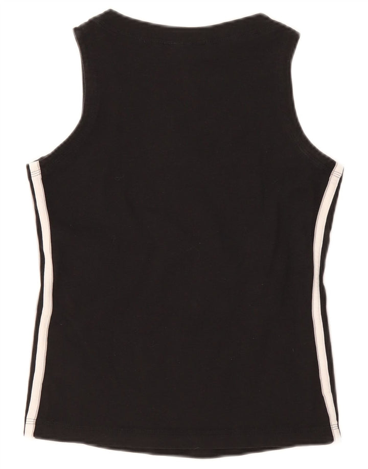 Adidas Débardeur Femme UK 8 Petit Coton Noir