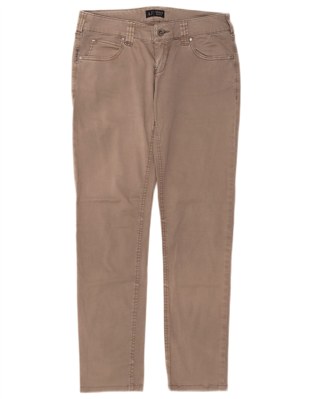 Armani Pantalon décontracté slim pour femme W27 L28 Gris