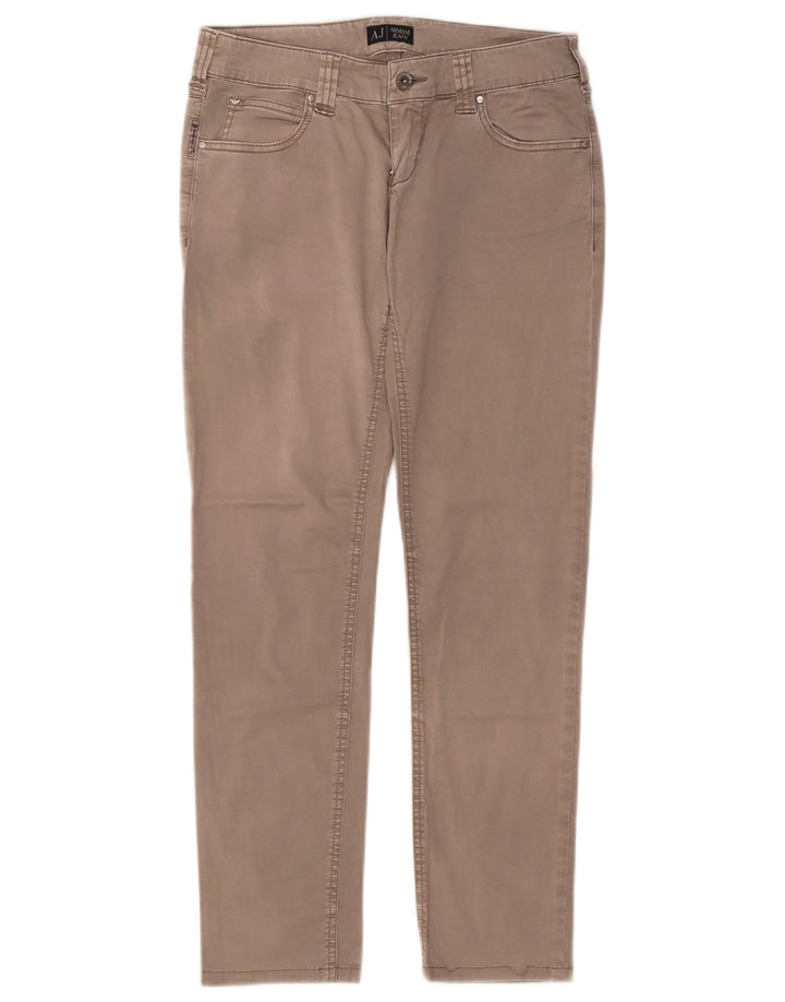 Armani Pantalon décontracté slim pour femme W27 L28 Gris