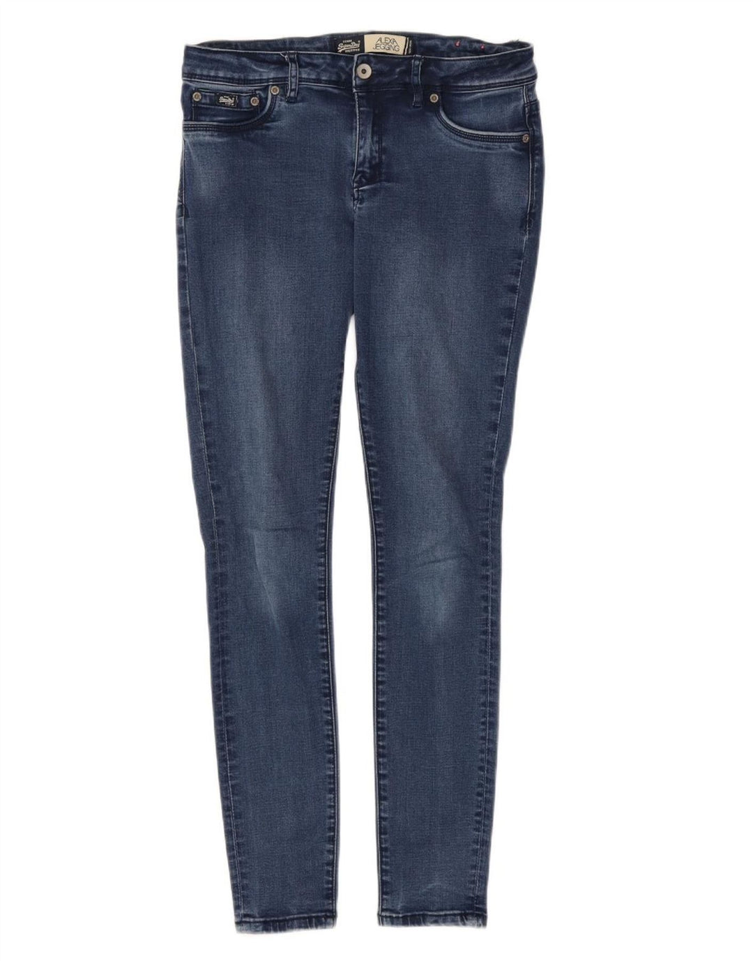 SUPERDRY Femme Alexia Jegging Jean Skinny W30 L32 Bleu Coton