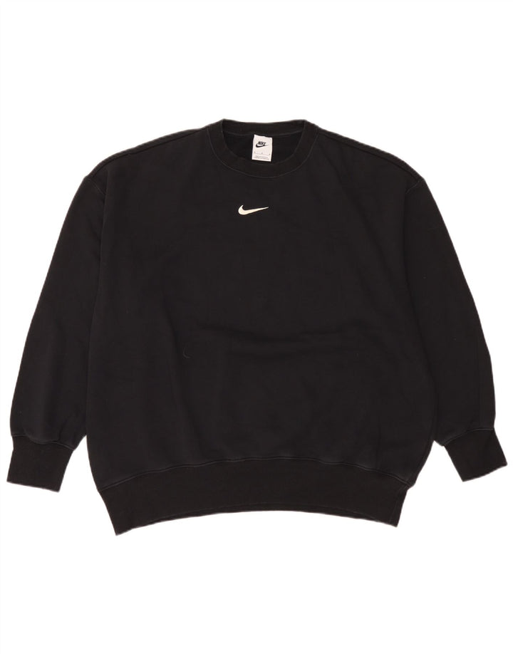 Nike Sweat-shirt coupe ample en coton noir moyen pour homme