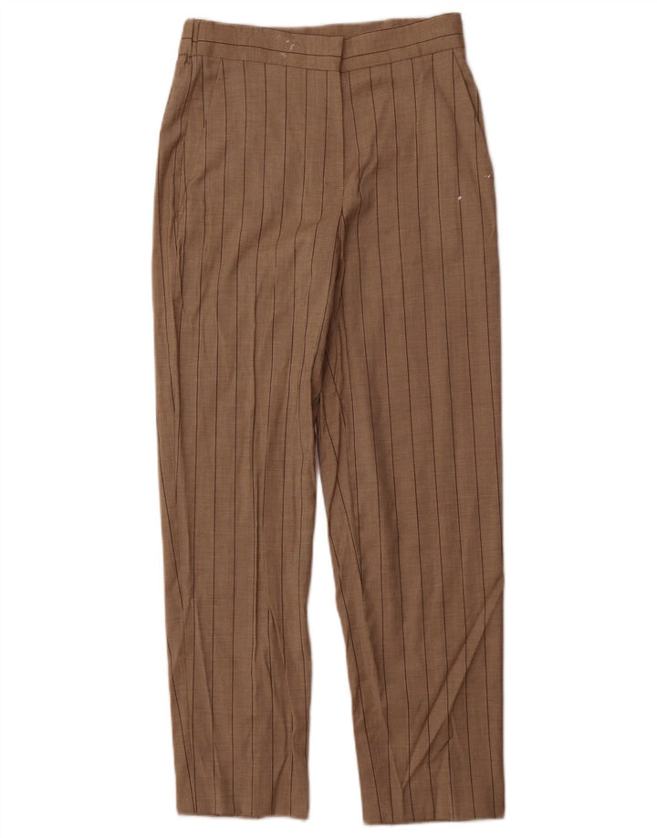 MASSIMO DUTTI Pantalon Chino Femme EU 34 2XS W24 L26 Beige Rayé