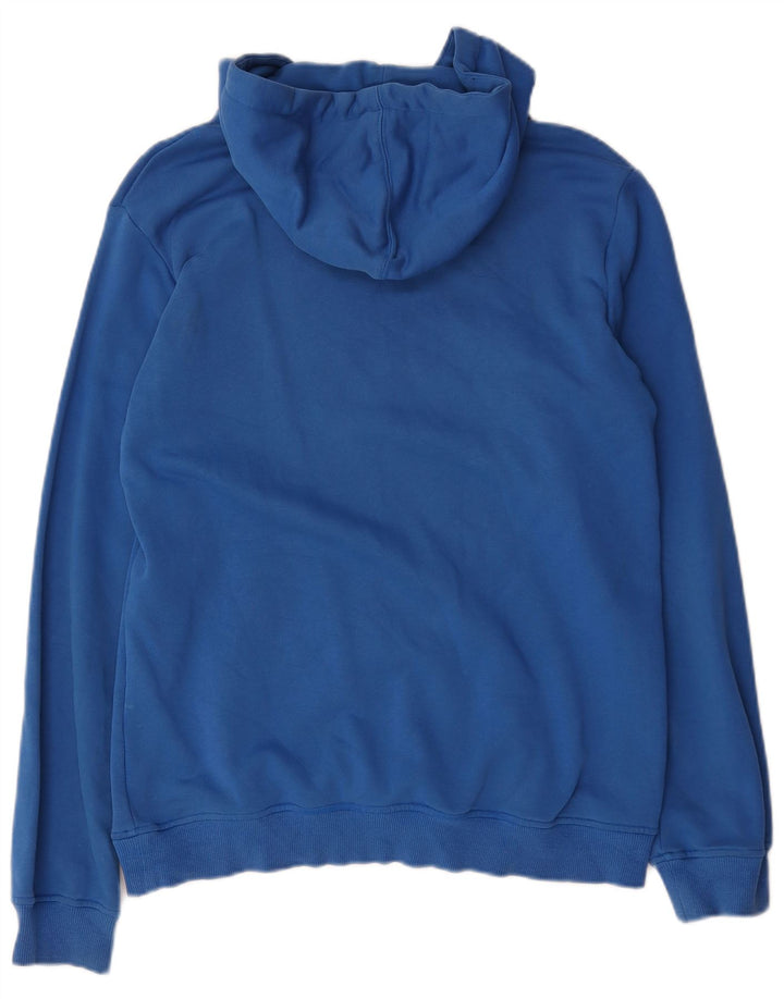 Adidas Pull à capuche graphique pour homme en coton bleu moyen