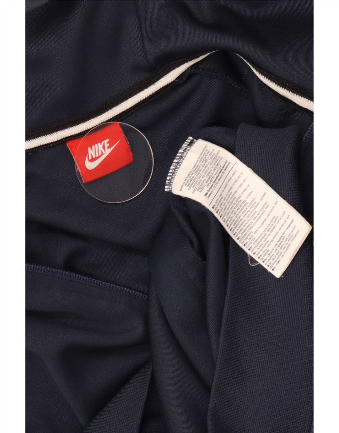 Nike Pull à capuche zippé pour homme Petit polyester color block bleu marine