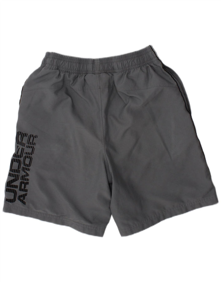 Under Armour Short de Sport Graphique Garçon 10-11 Ans Gris Moyen Sports