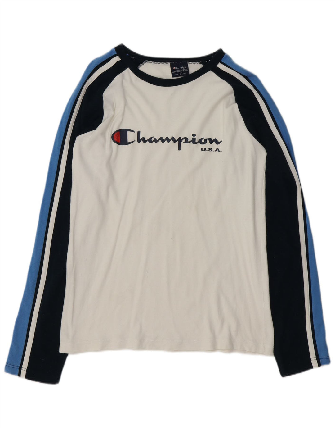 CHAMPION Haut graphique à manches longues pour femme UK 18 XL Blanc Colourblock
