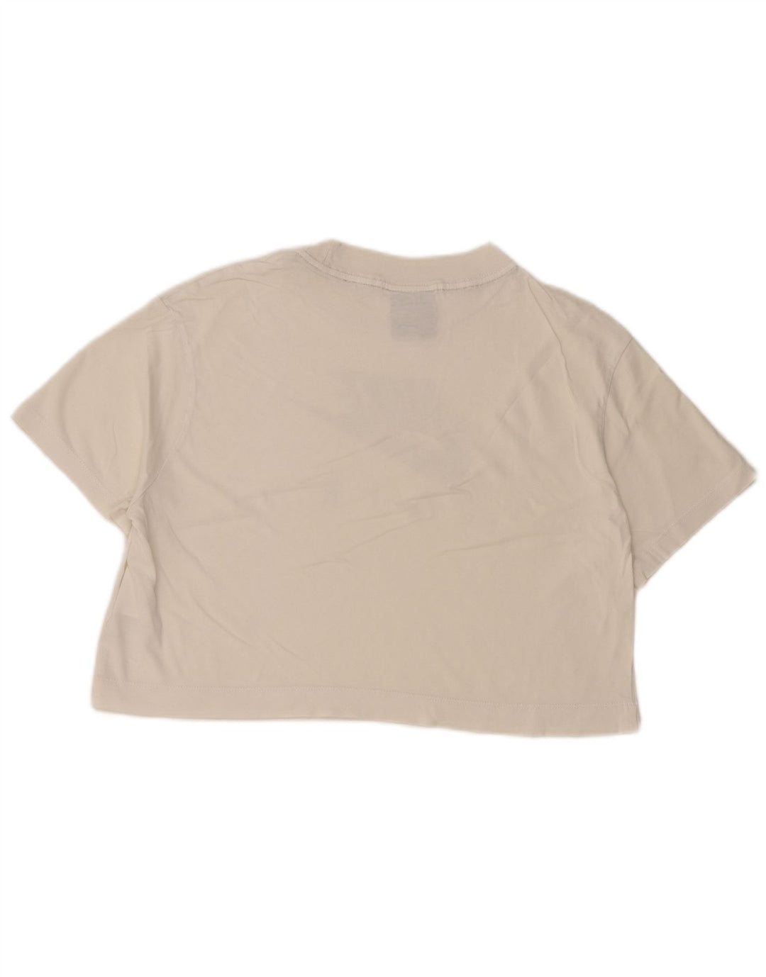 NIKE Womens Crop Oversize Graphic T-Shirt Top UK 10 Petit Coton Blanc