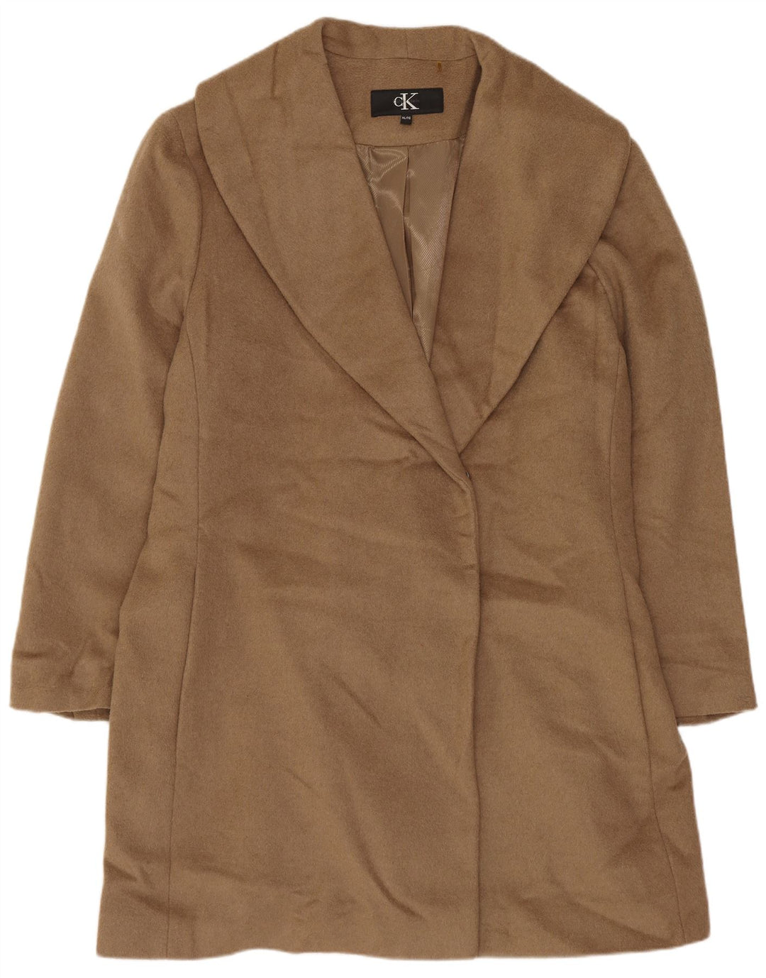 Calvin Klein Pardessus surdimensionné pour femme UK 18 XL Laine beige