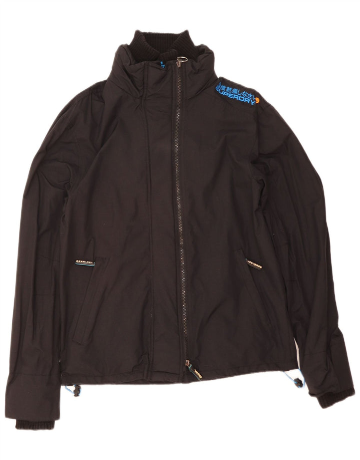 Superdry Veste coupe-vent graphique Windcheater pour femme UK 16 Large Noir