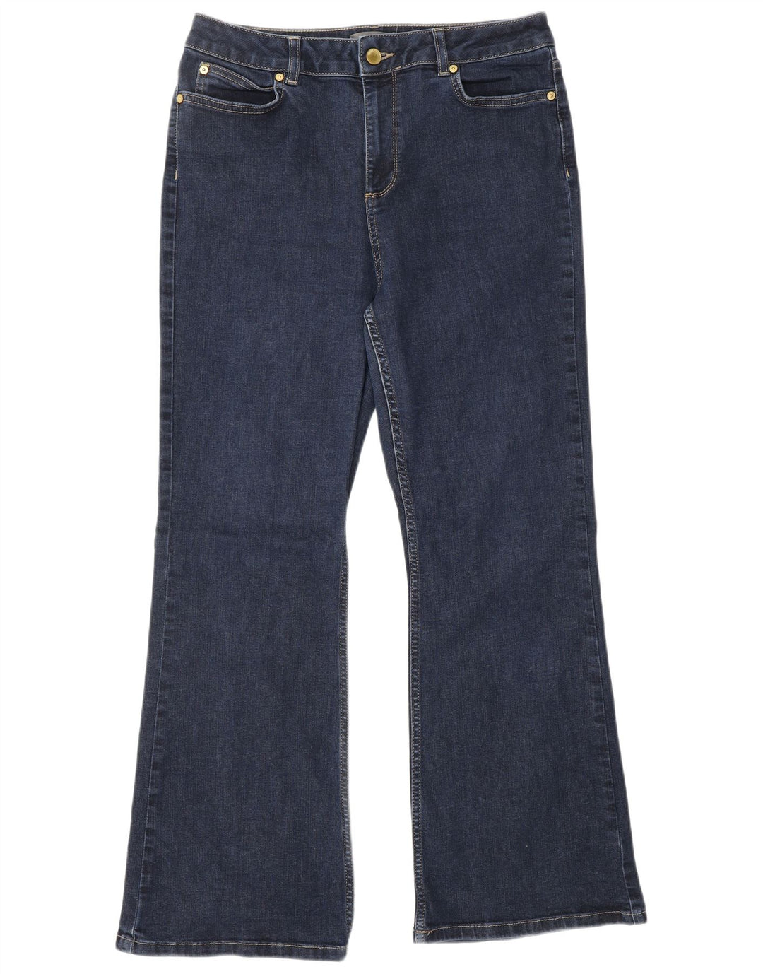 MINT VELVET Jean Bootcut Femme UK 14 Moyen W30 L28 Bleu Marine Coton