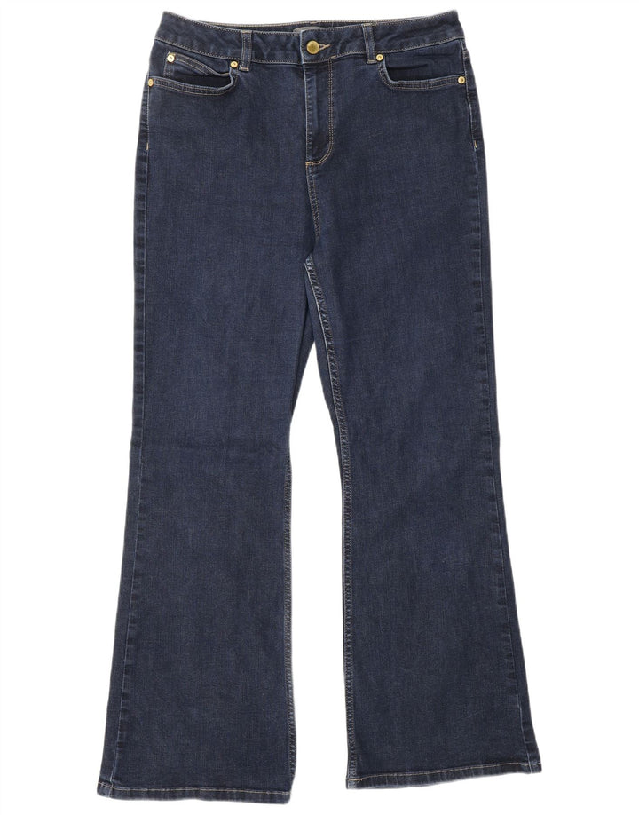 MINT VELVET Jean Bootcut Femme UK 14 Moyen W30 L28 Bleu Marine Coton