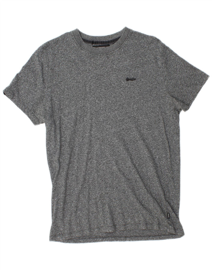 Superdry T-Shirt Homme Gris Moyen Moucheté Coton