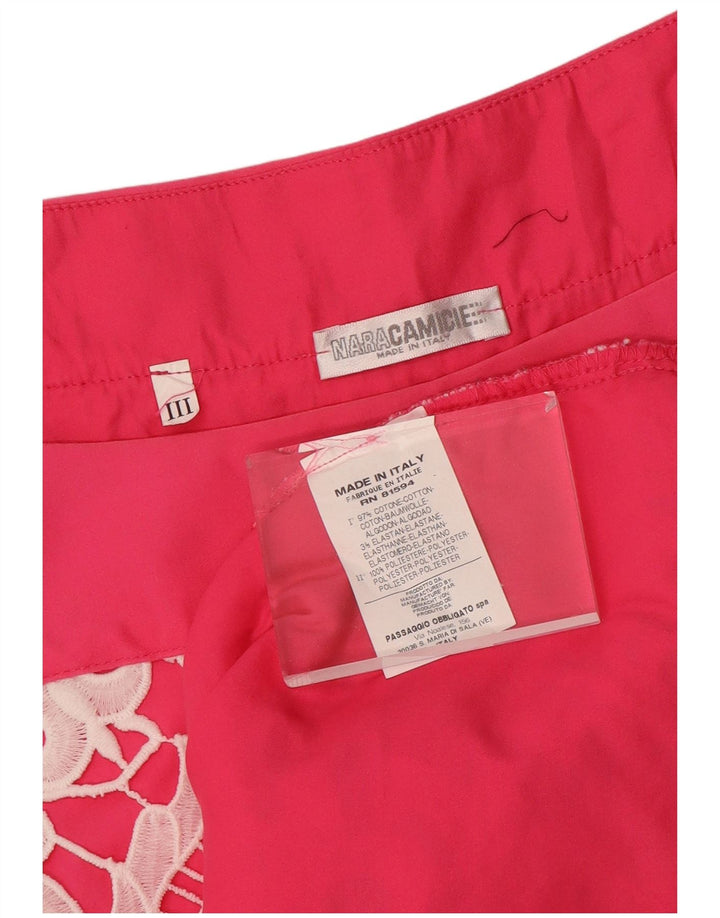 NARACAMICIE Chemisier surdimensionné sans manches pour femme UK 16 Grand motif floral rose