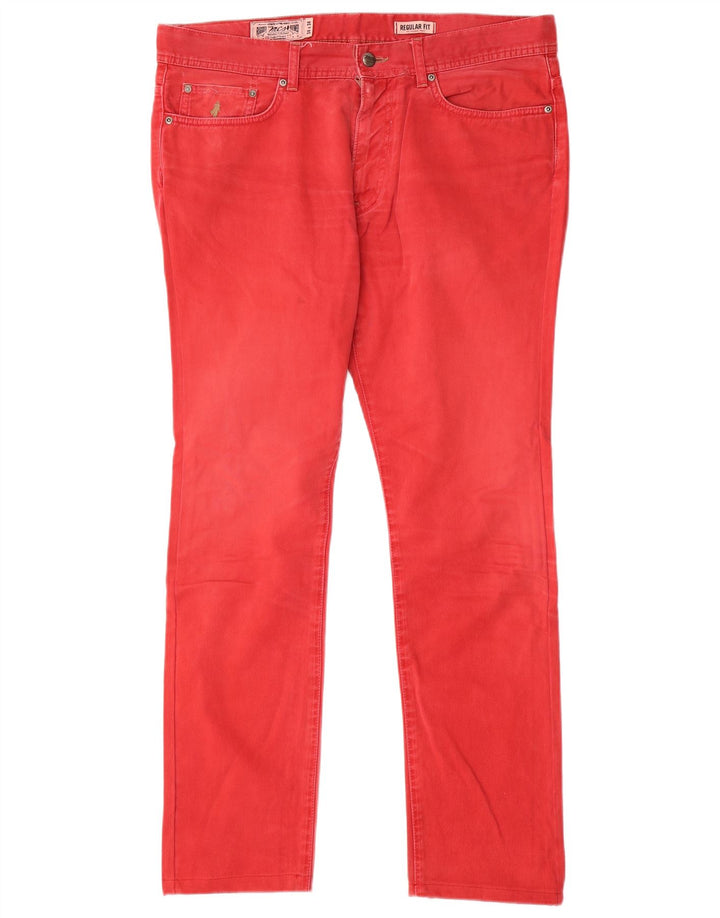 Marlboro Classics Jean droit coupe droite pour homme W34 L31 Rouge