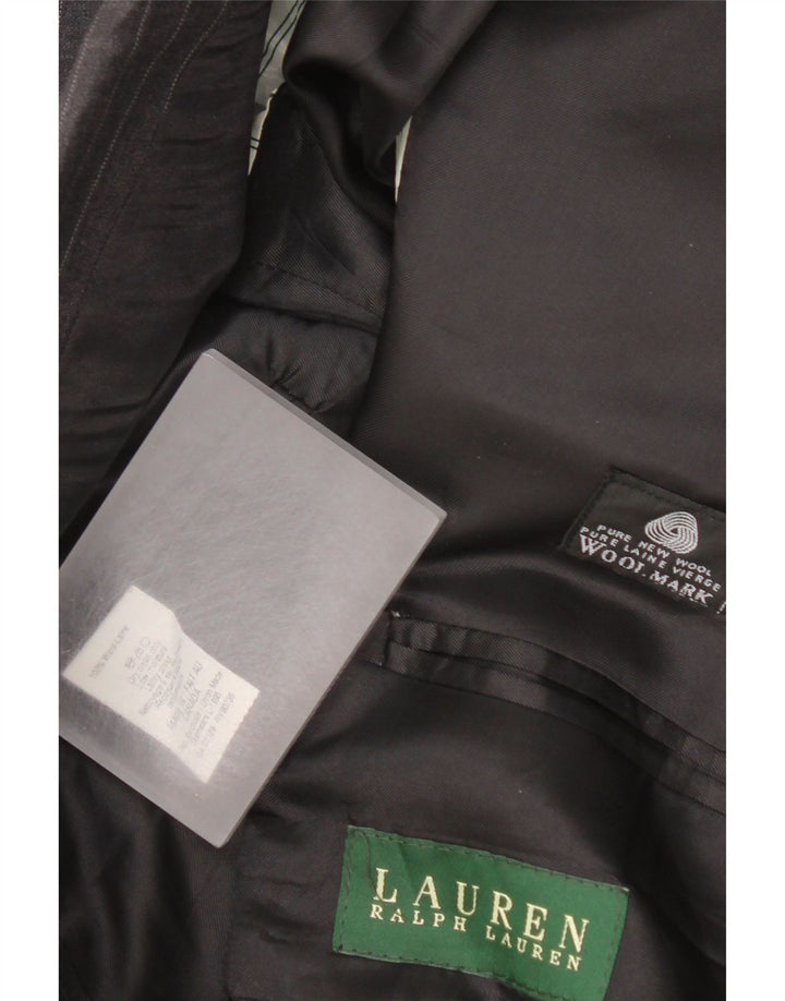 Ralph Lauren Veste blazer à 2 boutons pour homme UK 44 XL en laine à fines rayures grises