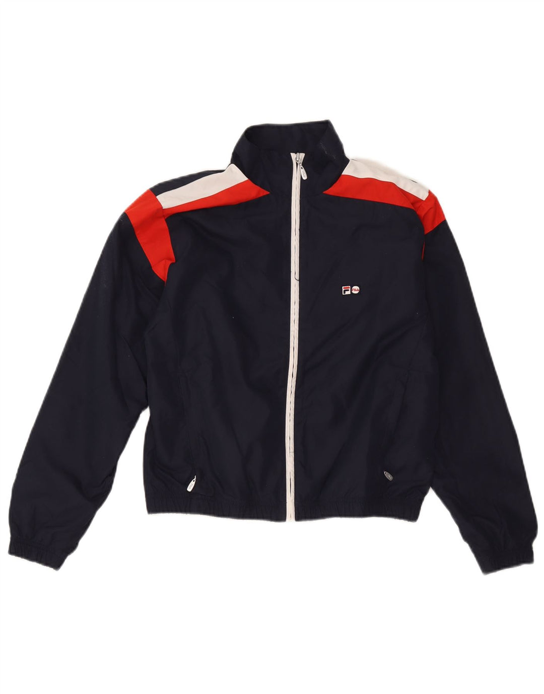 Fila Veste de survêtement pour femme UK 10 Small Bleu marine Colourblock